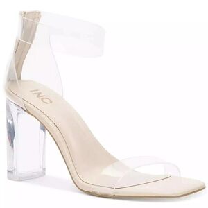 INC International Concepts Women's Clear and Nude Heels